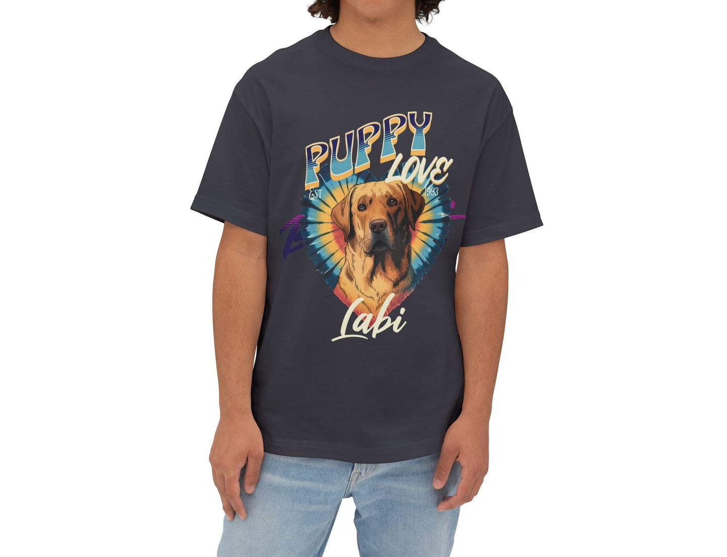 Labrador Retrievers Puppy Love Oversized Boxy T-Shirt - Deki's Variety Store
