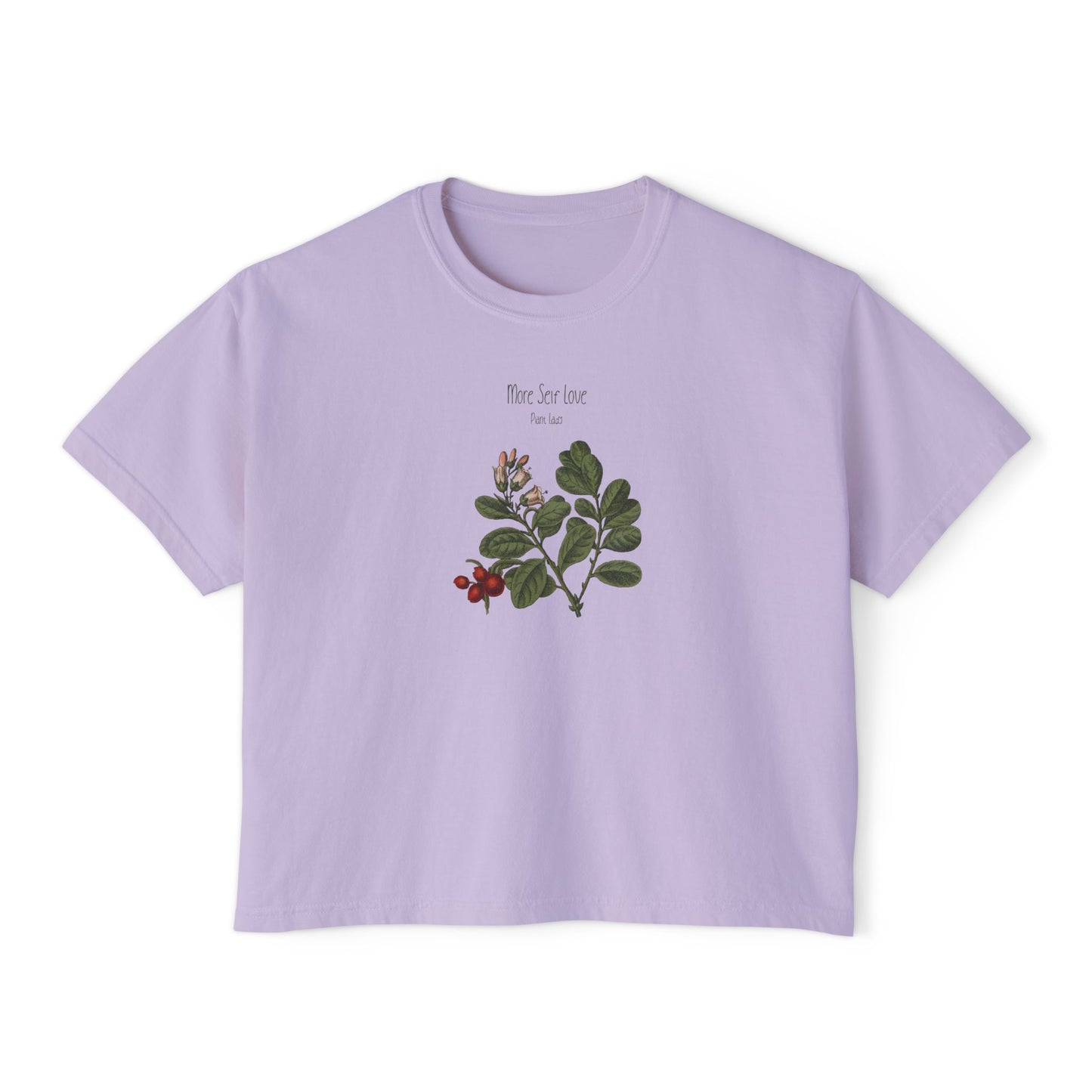Botanical Love Women's Boxy Tee - Eco-Friendly Graphic Tee - Deki's Variety Store