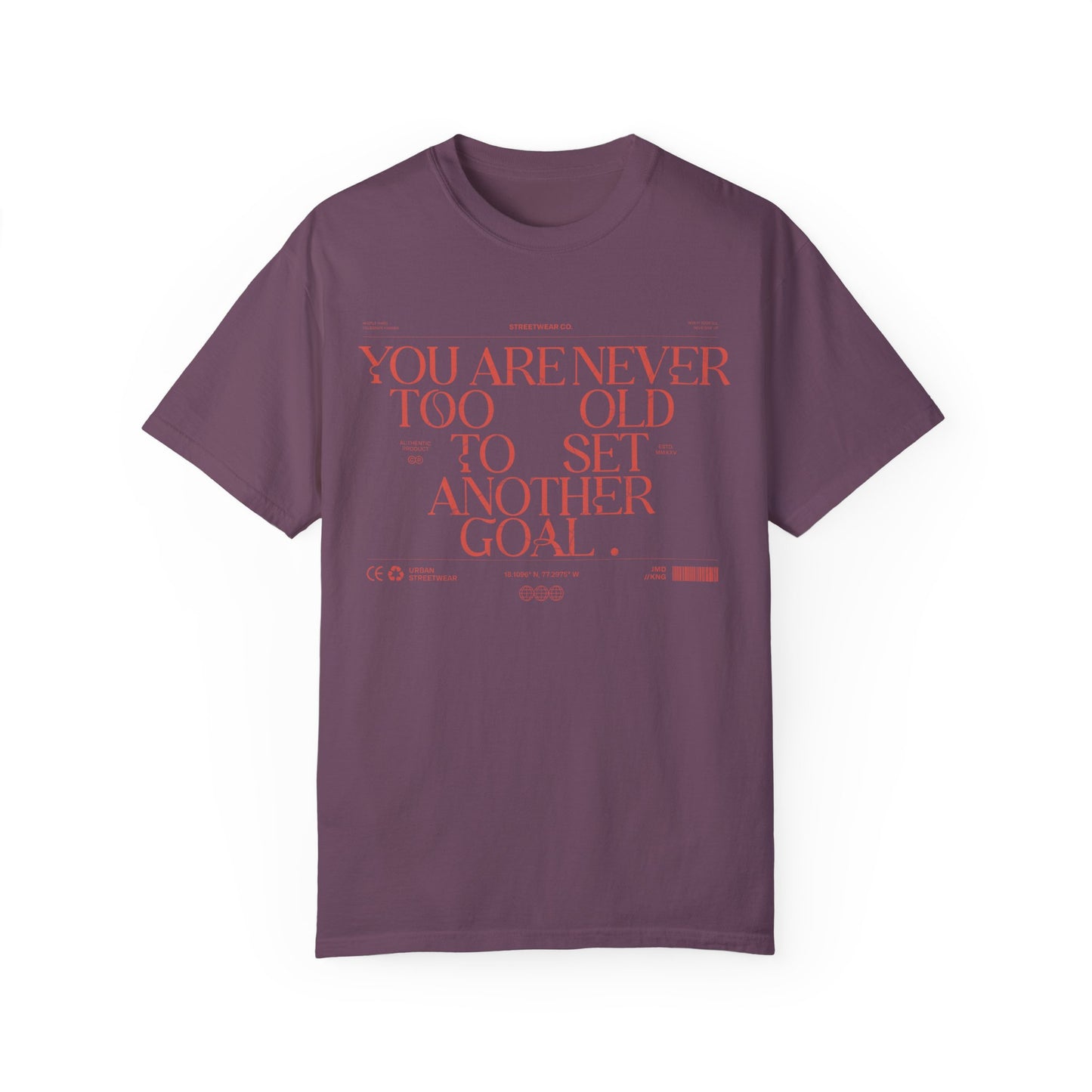 Comfort Colors T-shirt: "Never Too Old" Inspirational Tee - Deki's Variety Store