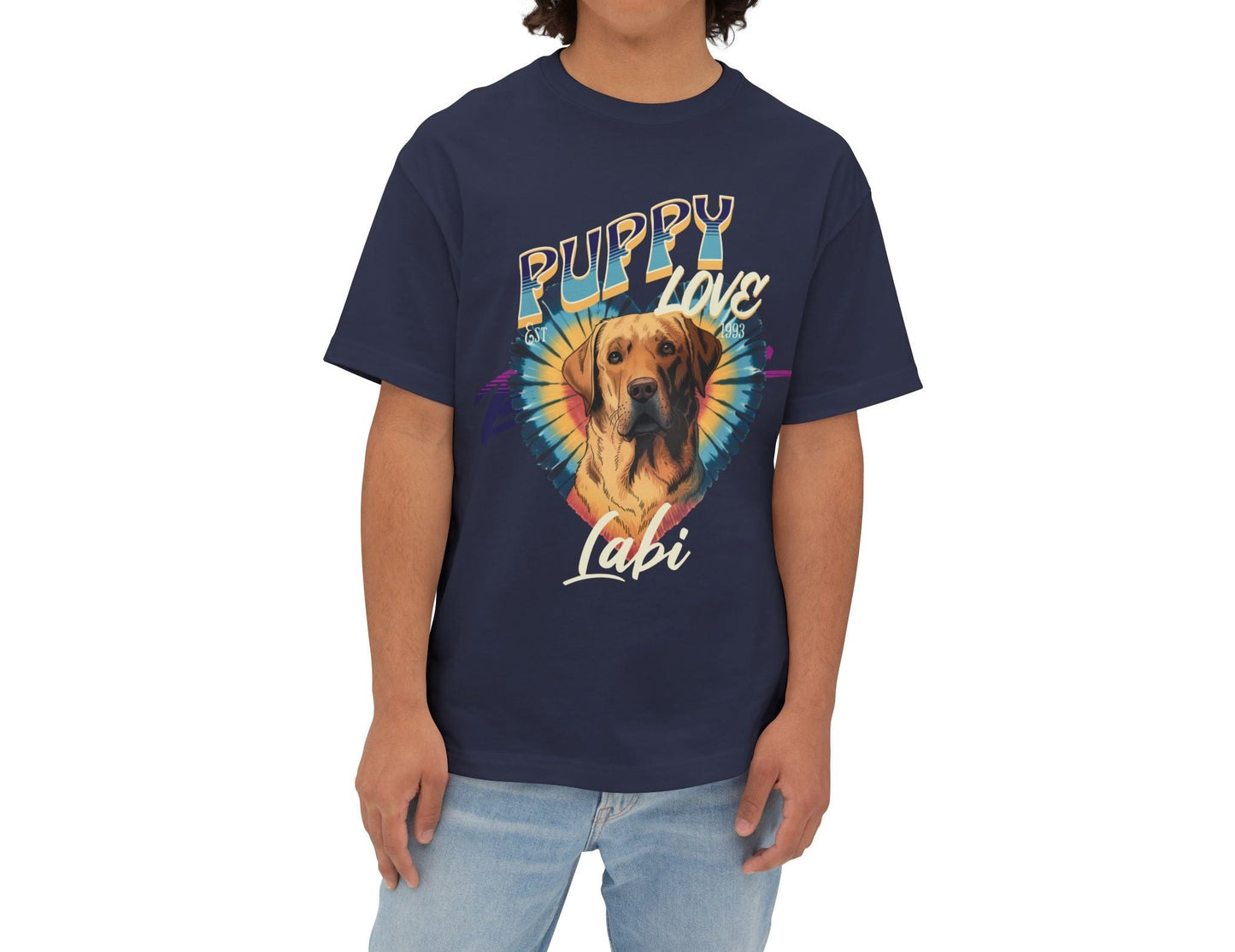 Labrador Retrievers Puppy Love Oversized Boxy T-Shirt - Deki's Variety Store