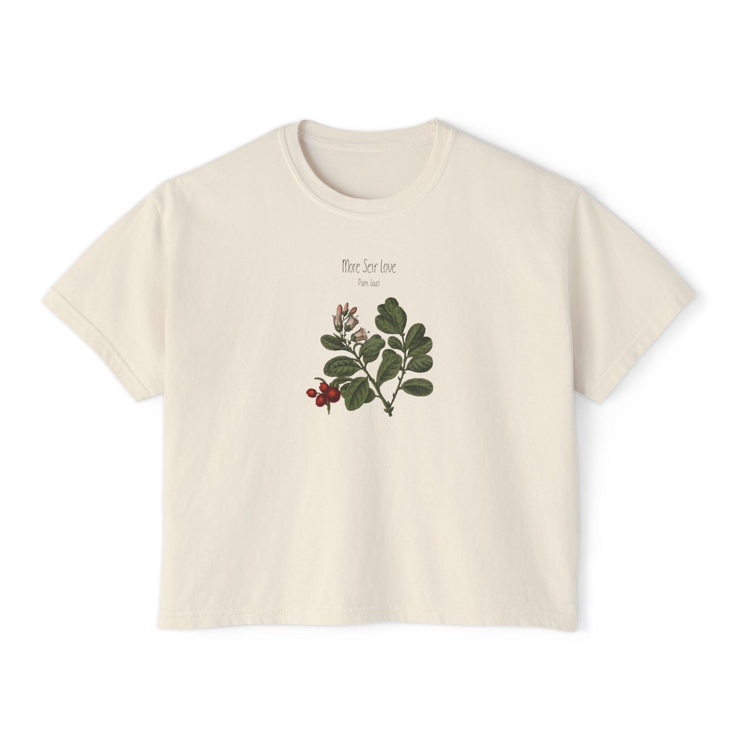 Botanical Love Women's Boxy Tee - Eco-Friendly Graphic Tee - Deki's Variety Store