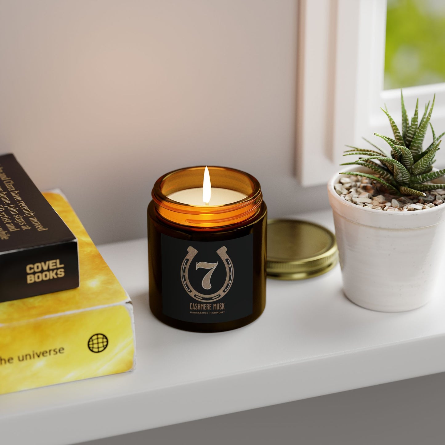 Horseshoe Harmony - Cashmere Musk Scent (Coconut Apricot Wax) (4oz, 9oz) - Deki's Variety Store