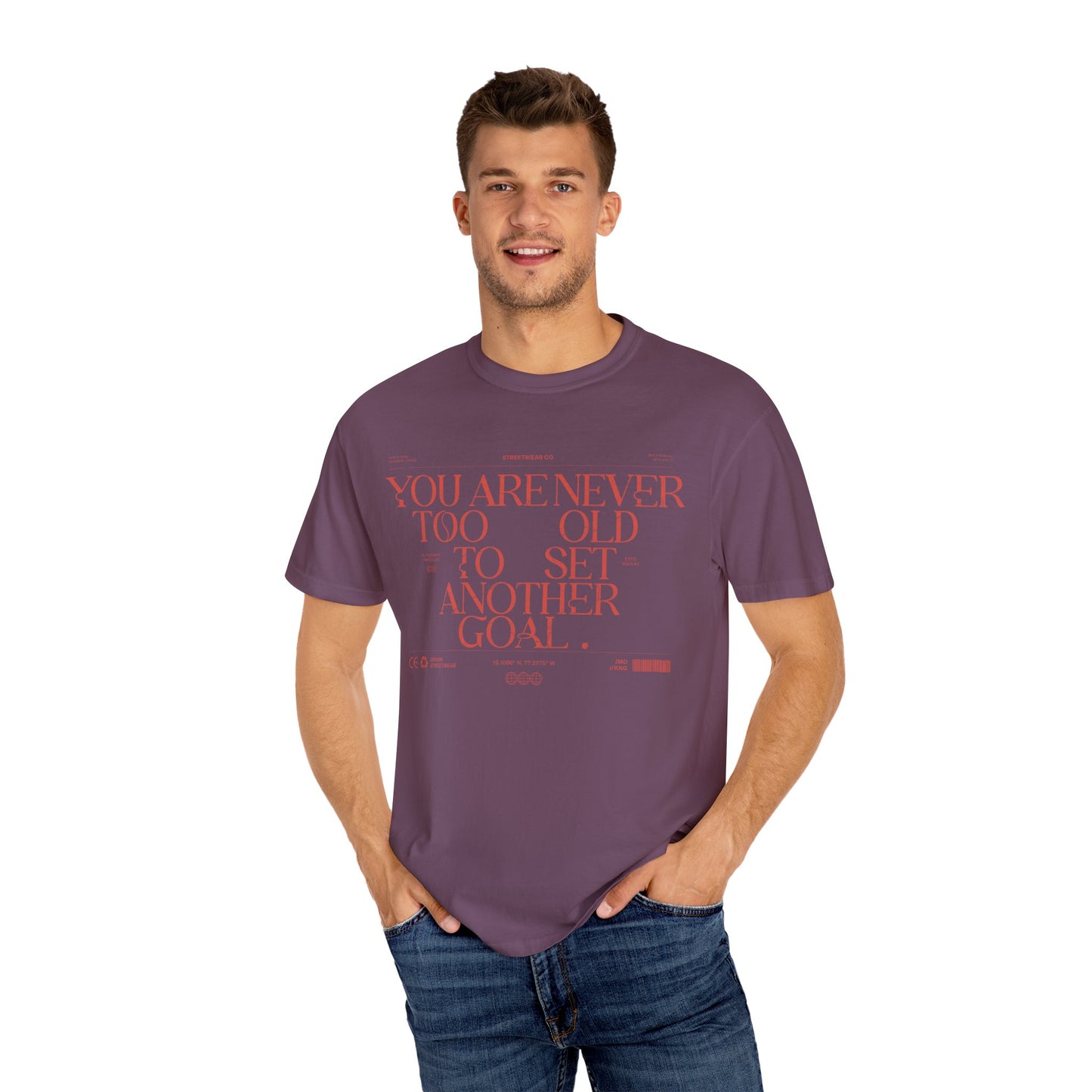 Comfort Colors T-shirt: "Never Too Old" Inspirational Tee - Deki's Variety Store