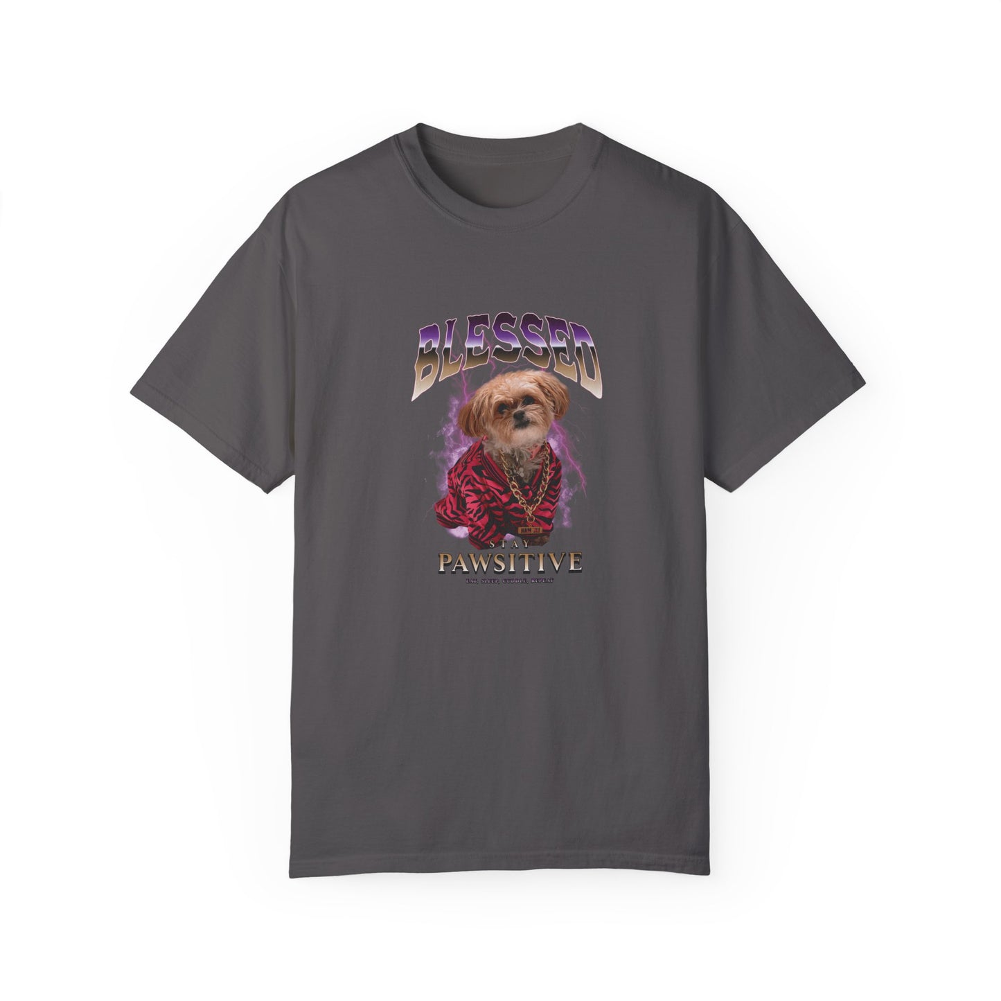 Blessed, Stay Pawsitive Comfort Color T-shirt - Deki's Variety Store