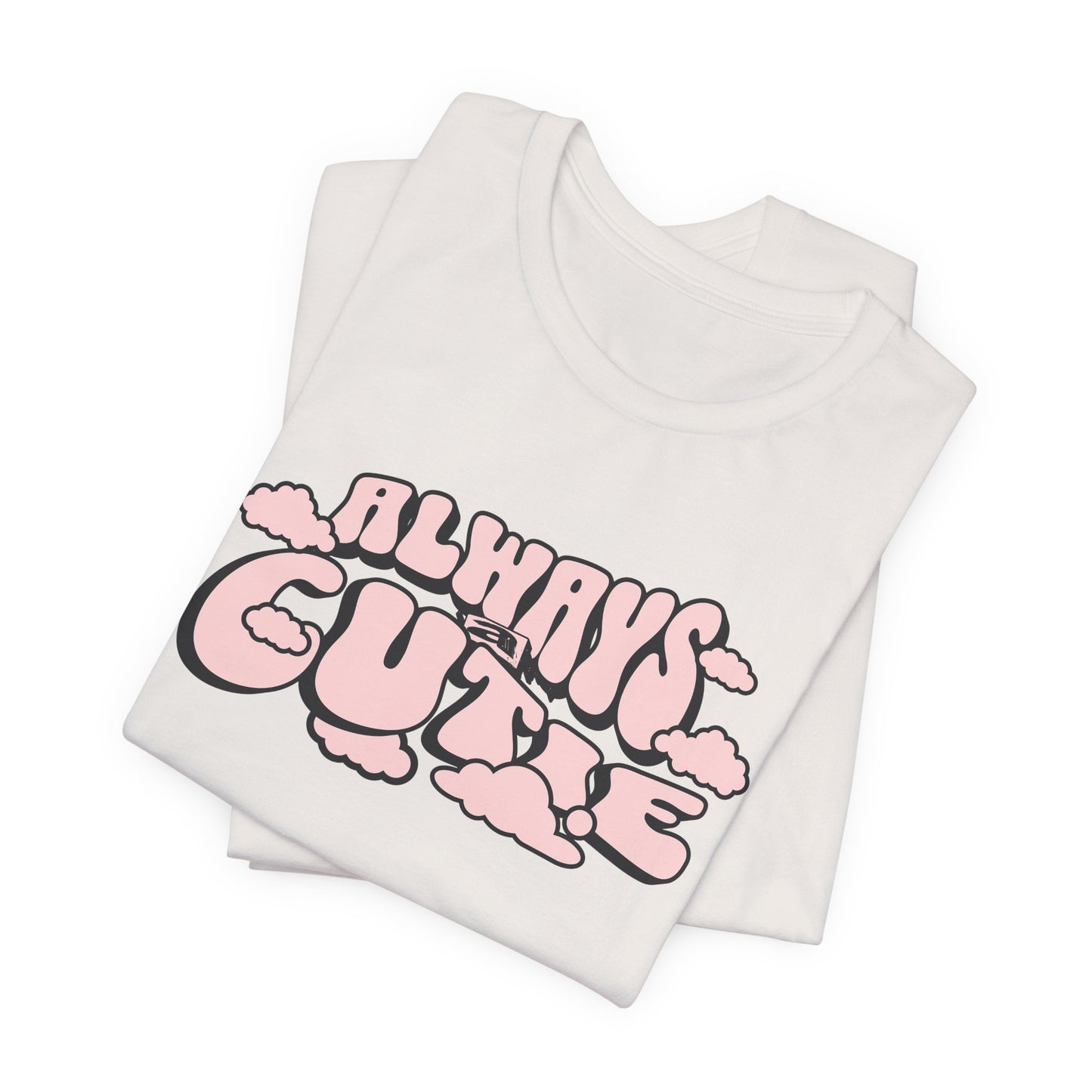 Always Cutie Jersey Tee - Playful Graphic Tee for Casual Vibes - Deki's Variety Store