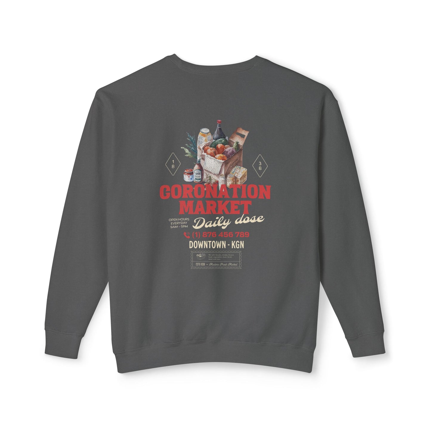 Coronation Market Crewneck Sweatshirt - Deki's Variety Store
