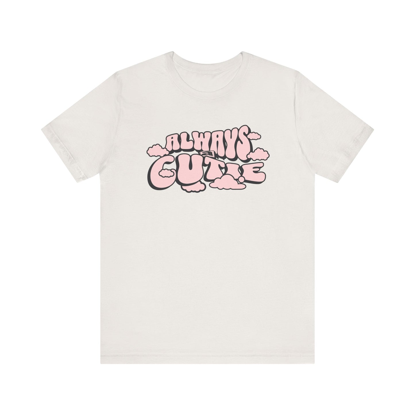 Always Cutie Jersey Tee - Playful Graphic Tee for Casual Vibes - Deki's Variety Store