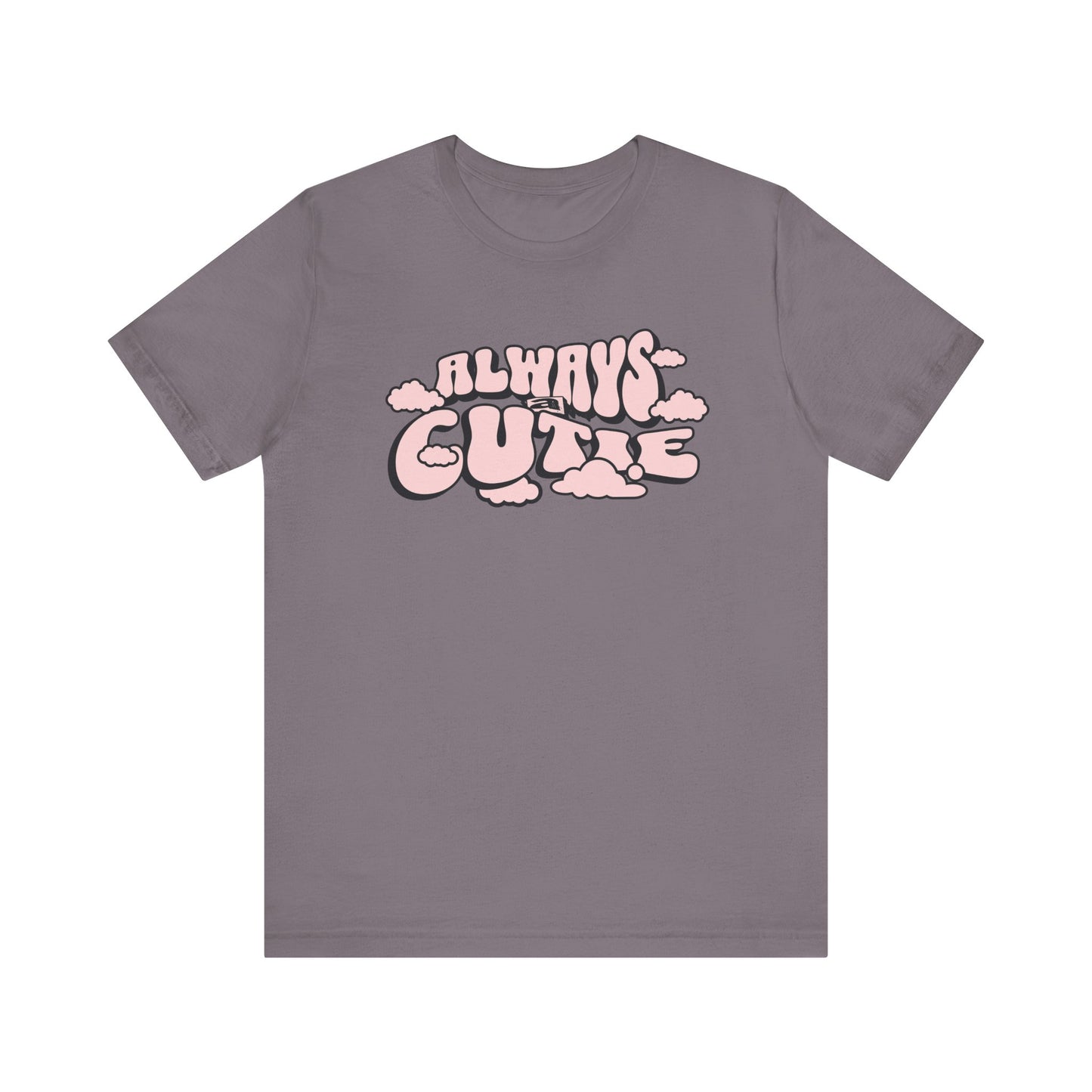 Always Cutie Jersey Tee - Playful Graphic Tee for Casual Vibes - Deki's Variety Store