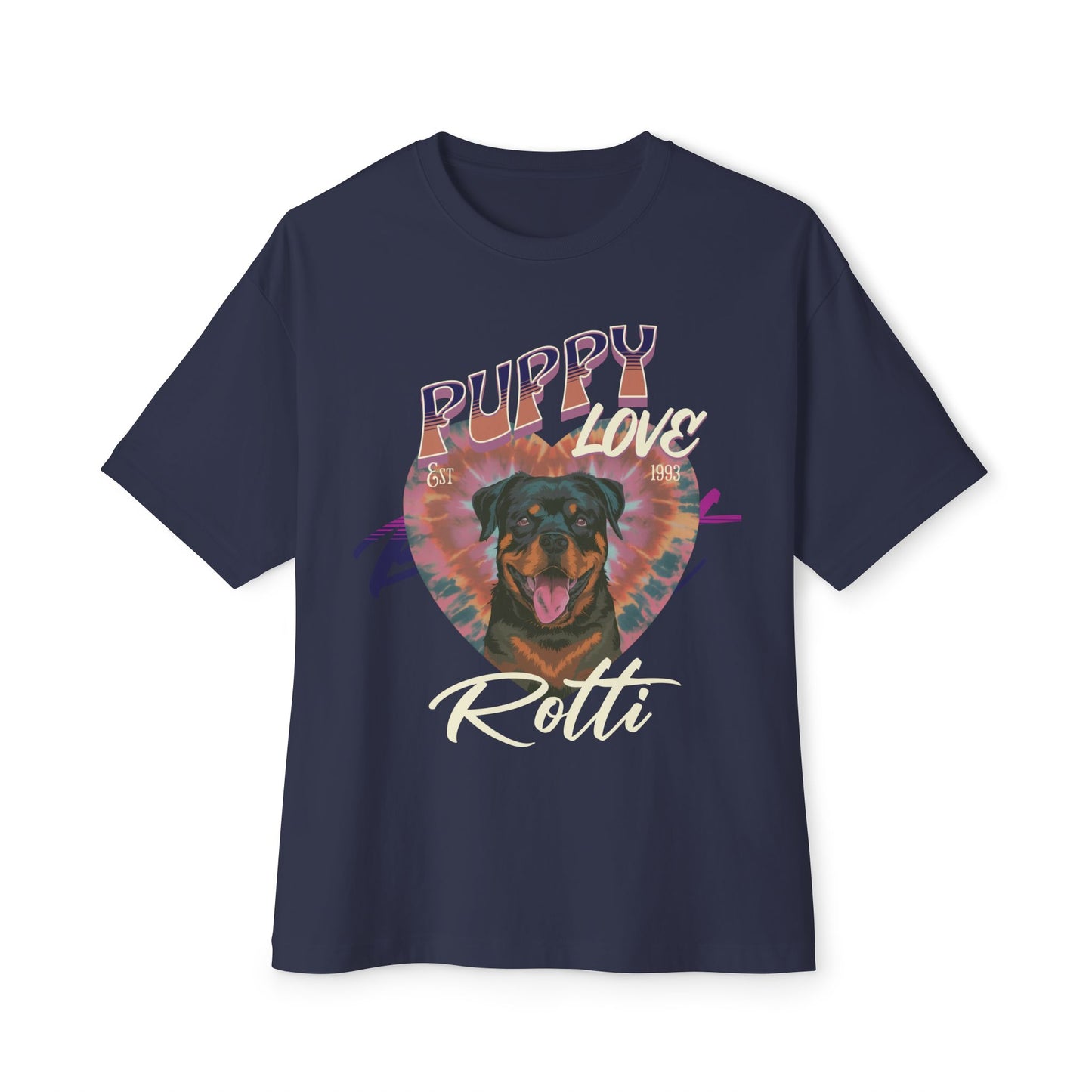 Rottweiler Puppy Love Oversized Boxy T-Shirt - Deki's Variety Store
