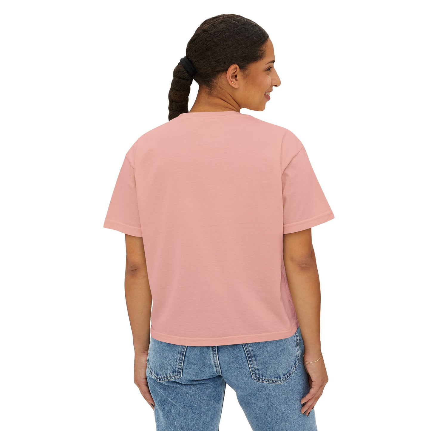 Botanical Stamp Design for Nature Lovers | Women's Boxy Tee - Deki's Variety Store