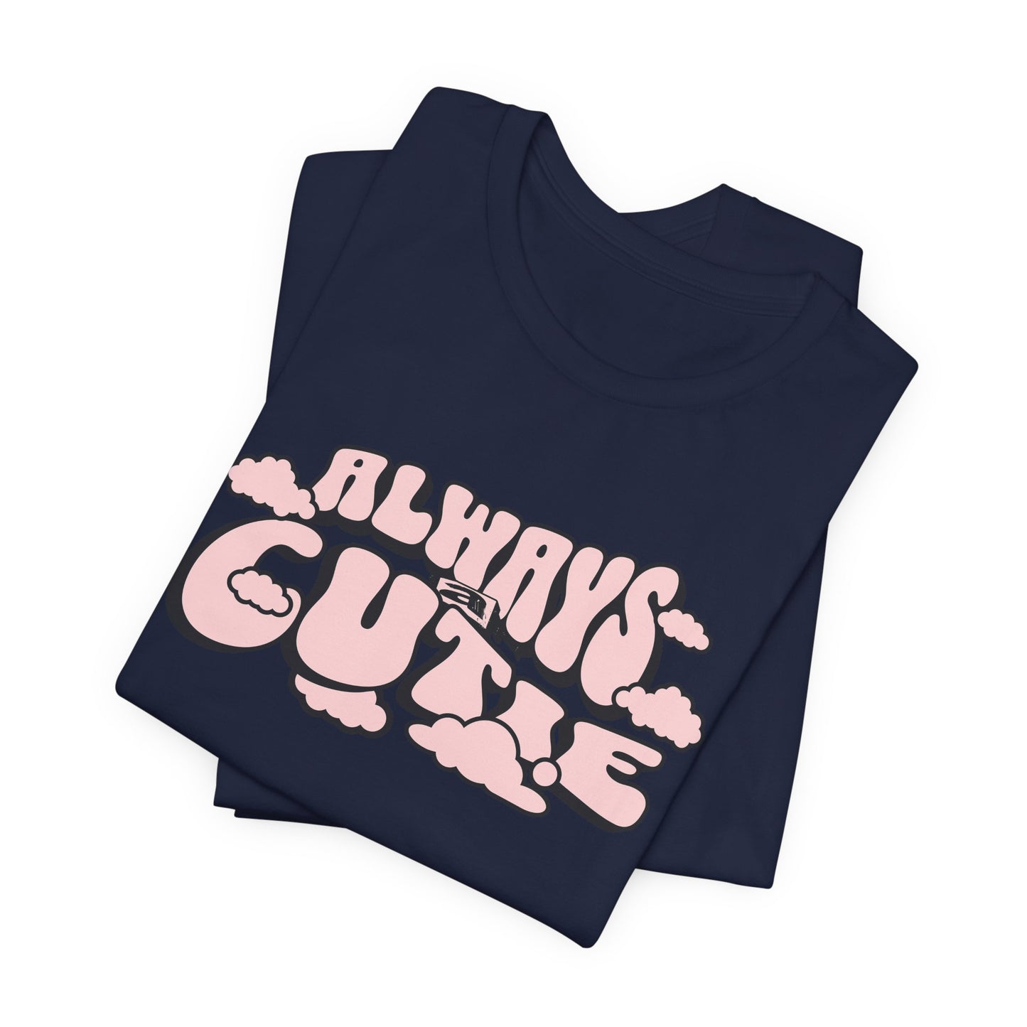 Always Cutie Jersey Tee - Playful Graphic Tee for Casual Vibes - Deki's Variety Store