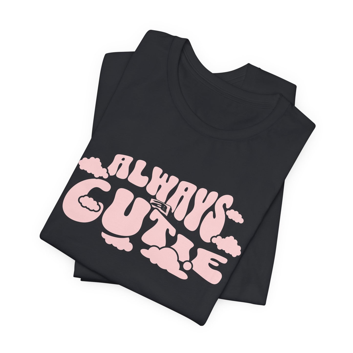 Always Cutie Jersey Tee - Playful Graphic Tee for Casual Vibes - Deki's Variety Store