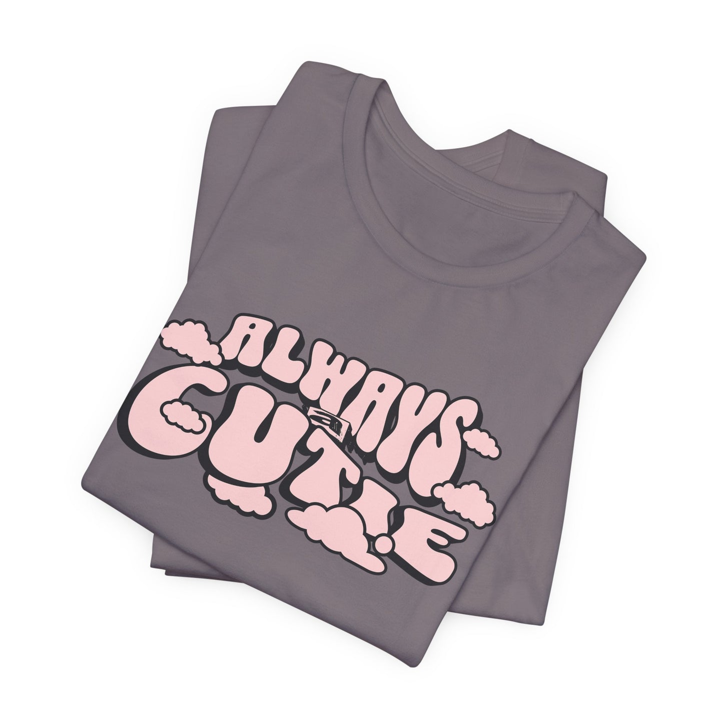 Always Cutie Jersey Tee - Playful Graphic Tee for Casual Vibes - Deki's Variety Store