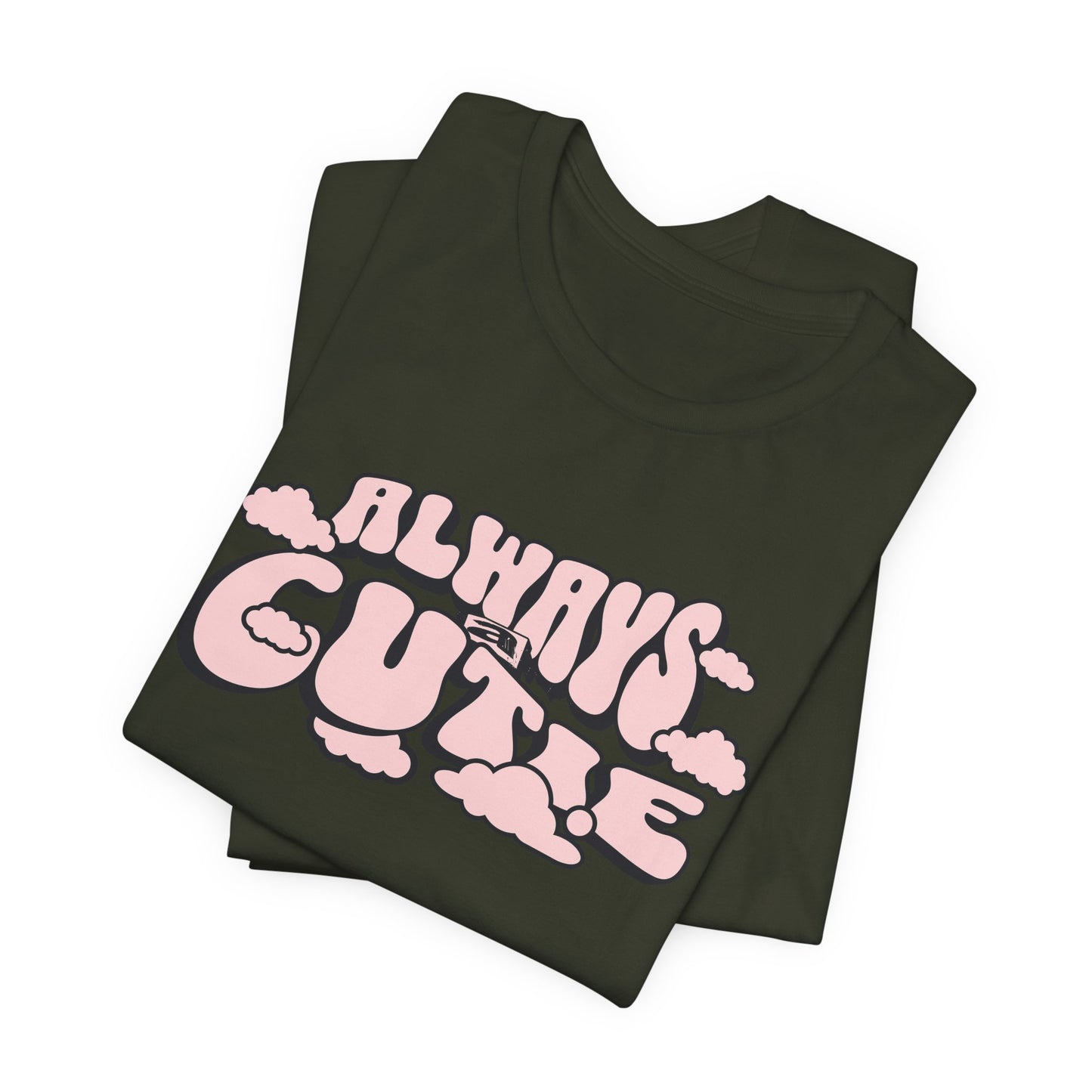 Always Cutie Jersey Tee - Playful Graphic Tee for Casual Vibes - Deki's Variety Store