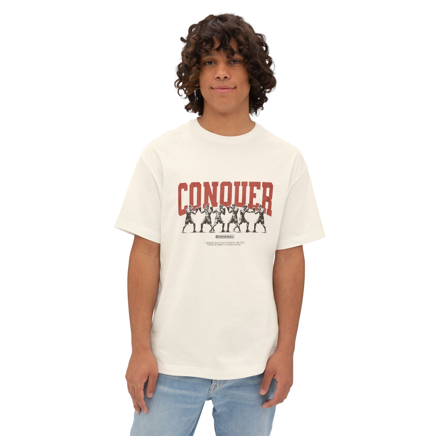 Conquer Inspirational Boxy Tee - Deki's Variety Store