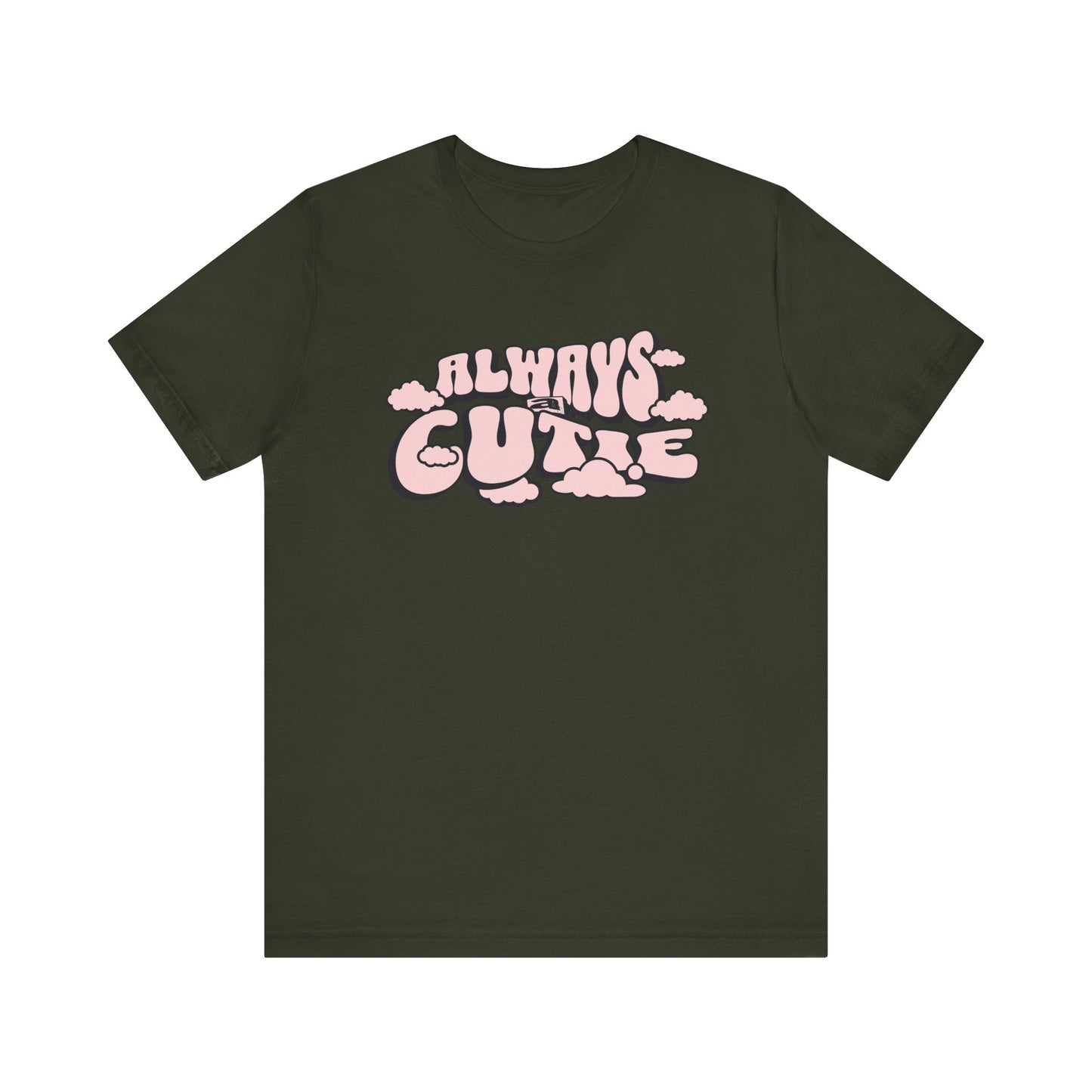 Always Cutie Jersey Tee - Playful Graphic Tee for Casual Vibes - Deki's Variety Store