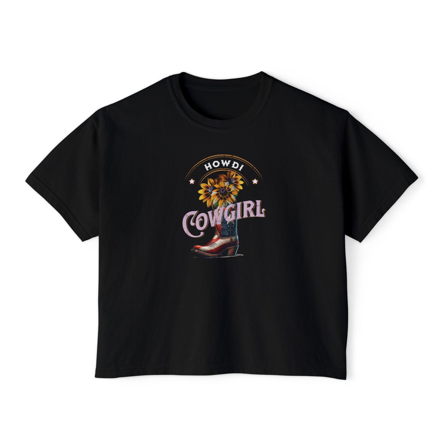 Cowgirl Comfort Colors Boxy Tee - Deki's Variety Store