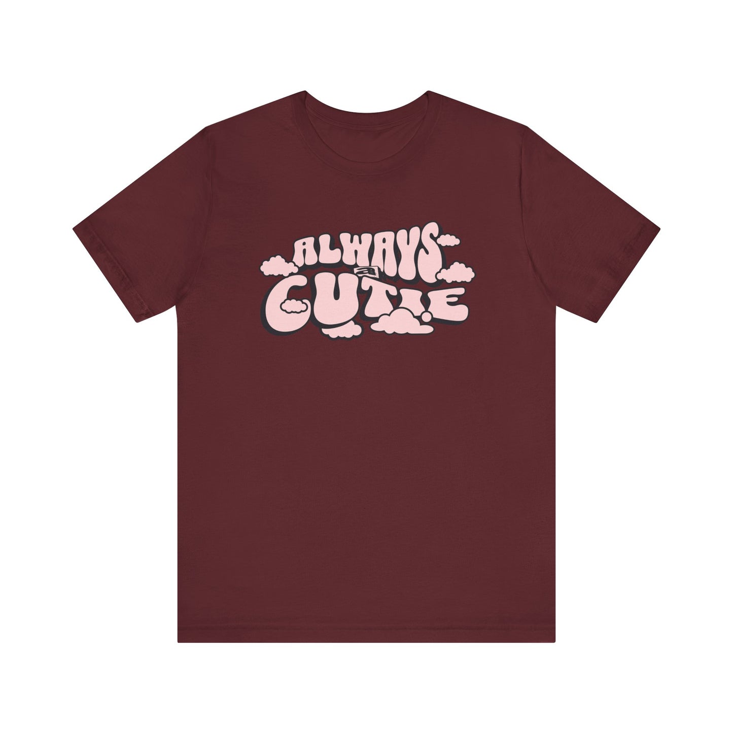Always Cutie Jersey Tee - Playful Graphic Tee for Casual Vibes - Deki's Variety Store