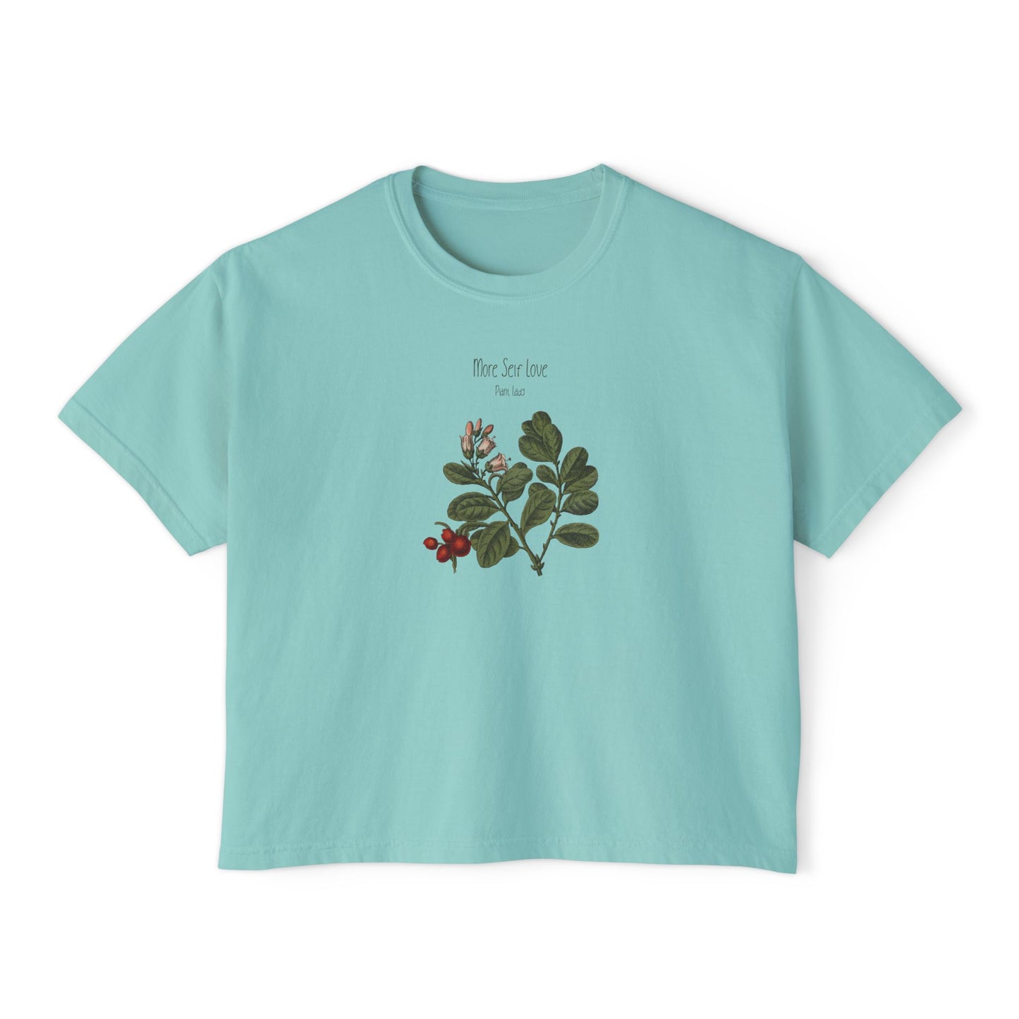 Botanical Love Women's Boxy Tee - Eco-Friendly Graphic Tee - Deki's Variety Store