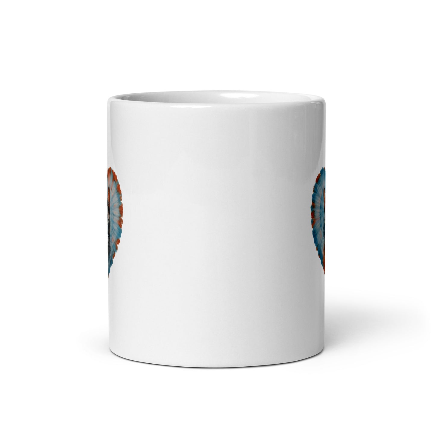 A Blue Cat White glossy mug - Deki's Variety Store