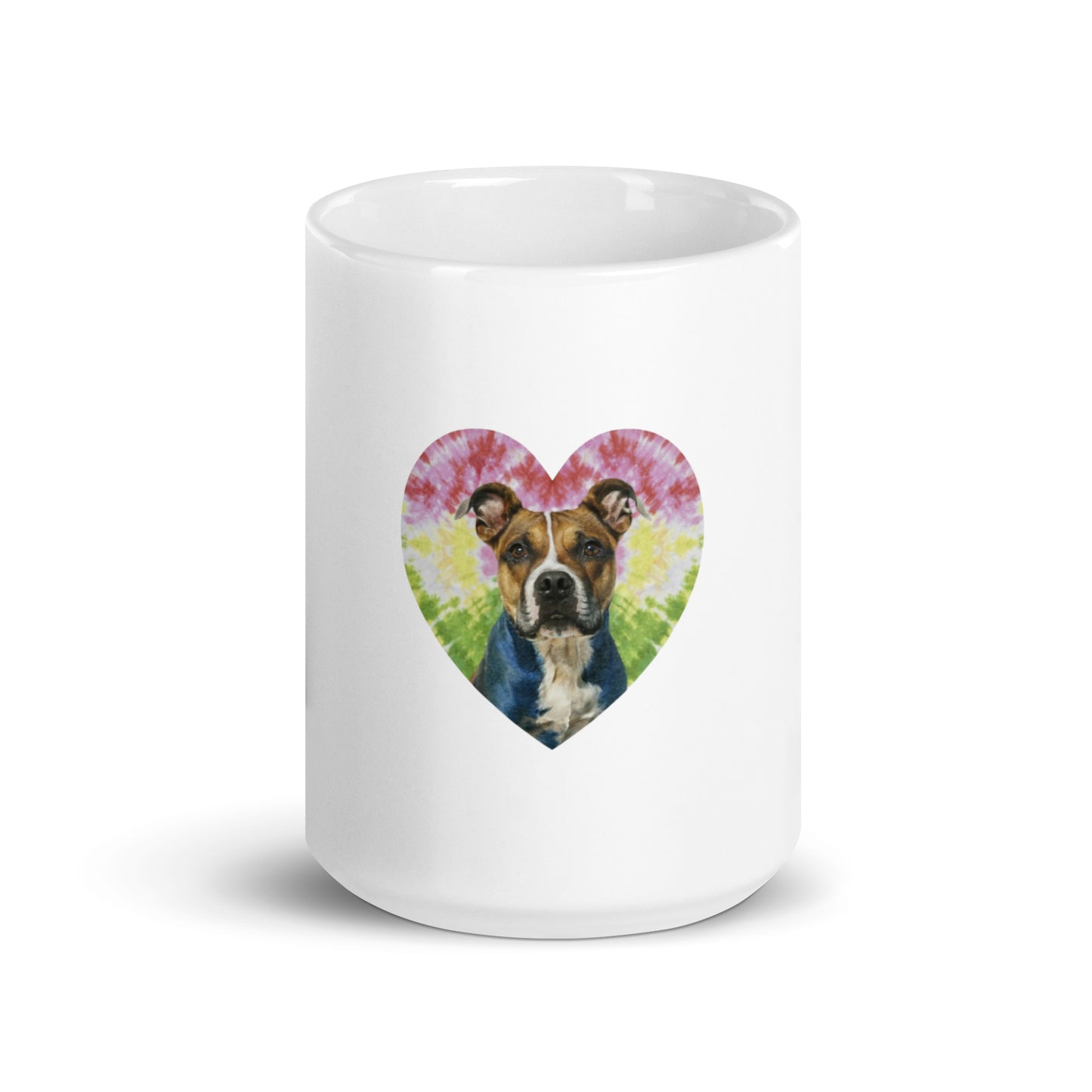 A Staffordshire bull terrier White glossy mug - Deki's Variety Store