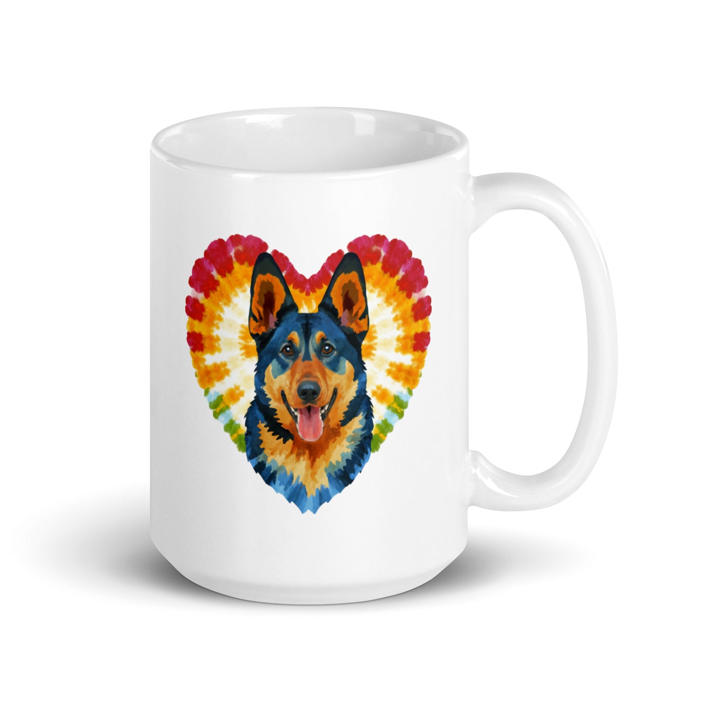 A German Shepherd White glossy mug - Deki's Variety Store