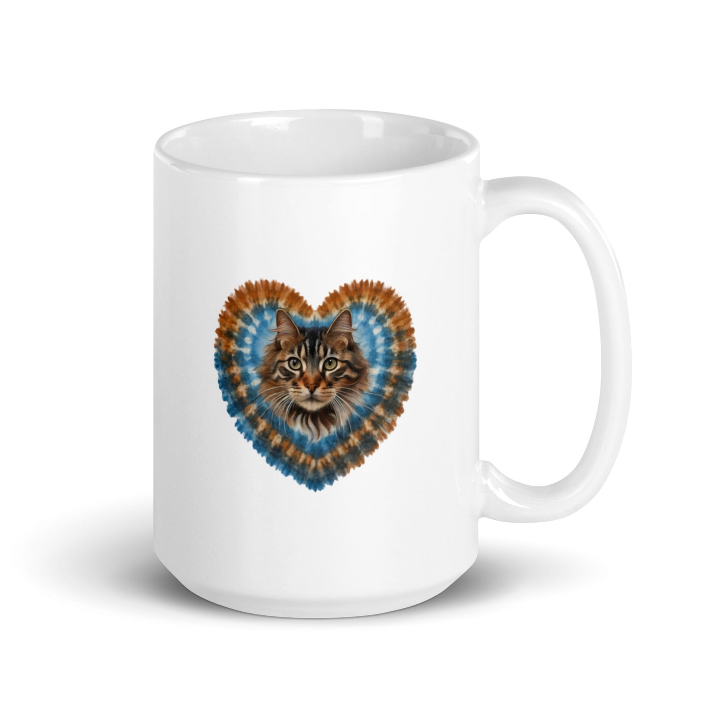 A Maine Coon White glossy mug - Deki's Variety Store