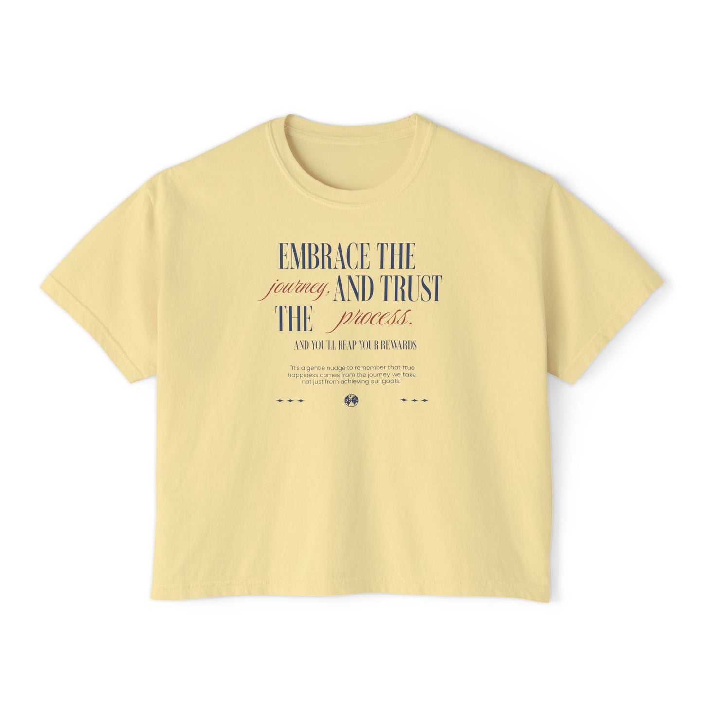 "Embrace the Journey" Women's Boxy T-shirt - Deki's Variety Store