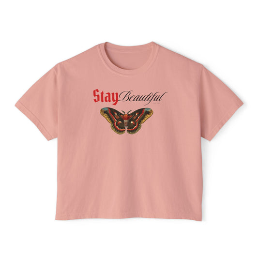 Stay Beautiful Women’s Boxy T-shirt - Celebrate Your Beauty - Deki's Variety Store