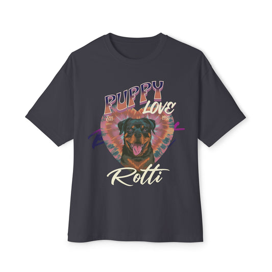 Rottweiler Puppy Love Oversized Boxy T-Shirt - Deki's Variety Store