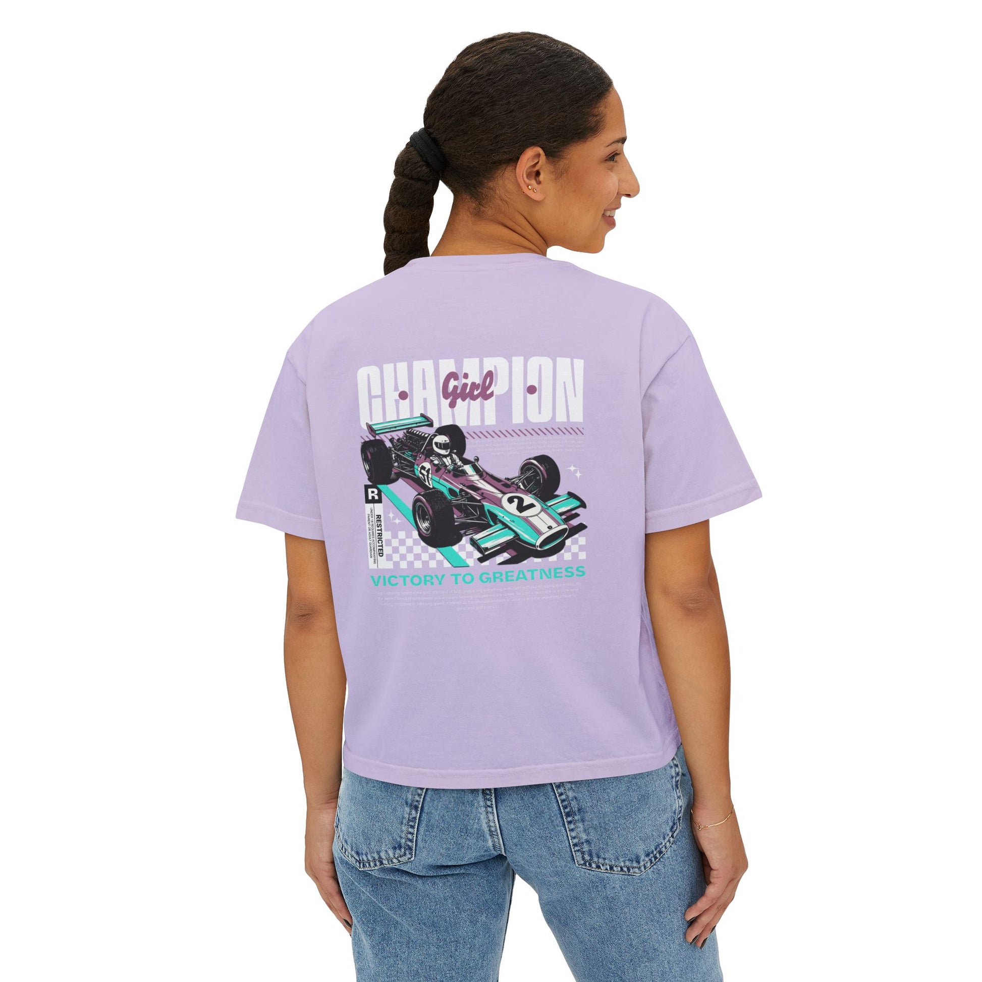 Champion Girl Racer Boxy Tee - Deki's Variety Store