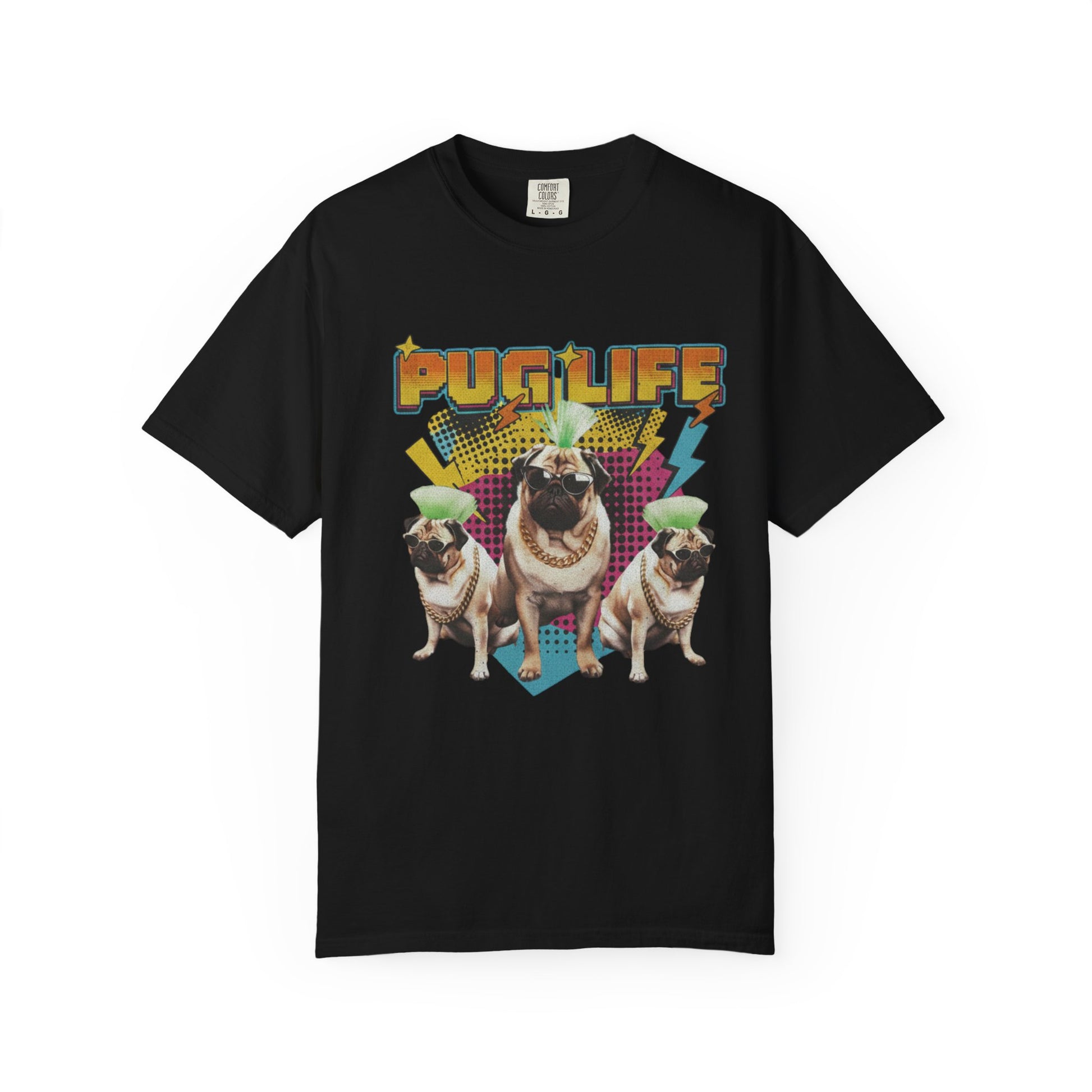 Vintage 90s Bootleg Rap Tee - Gangsta Pug Dogs Graphic T-Shirt - Deki's Variety Store
