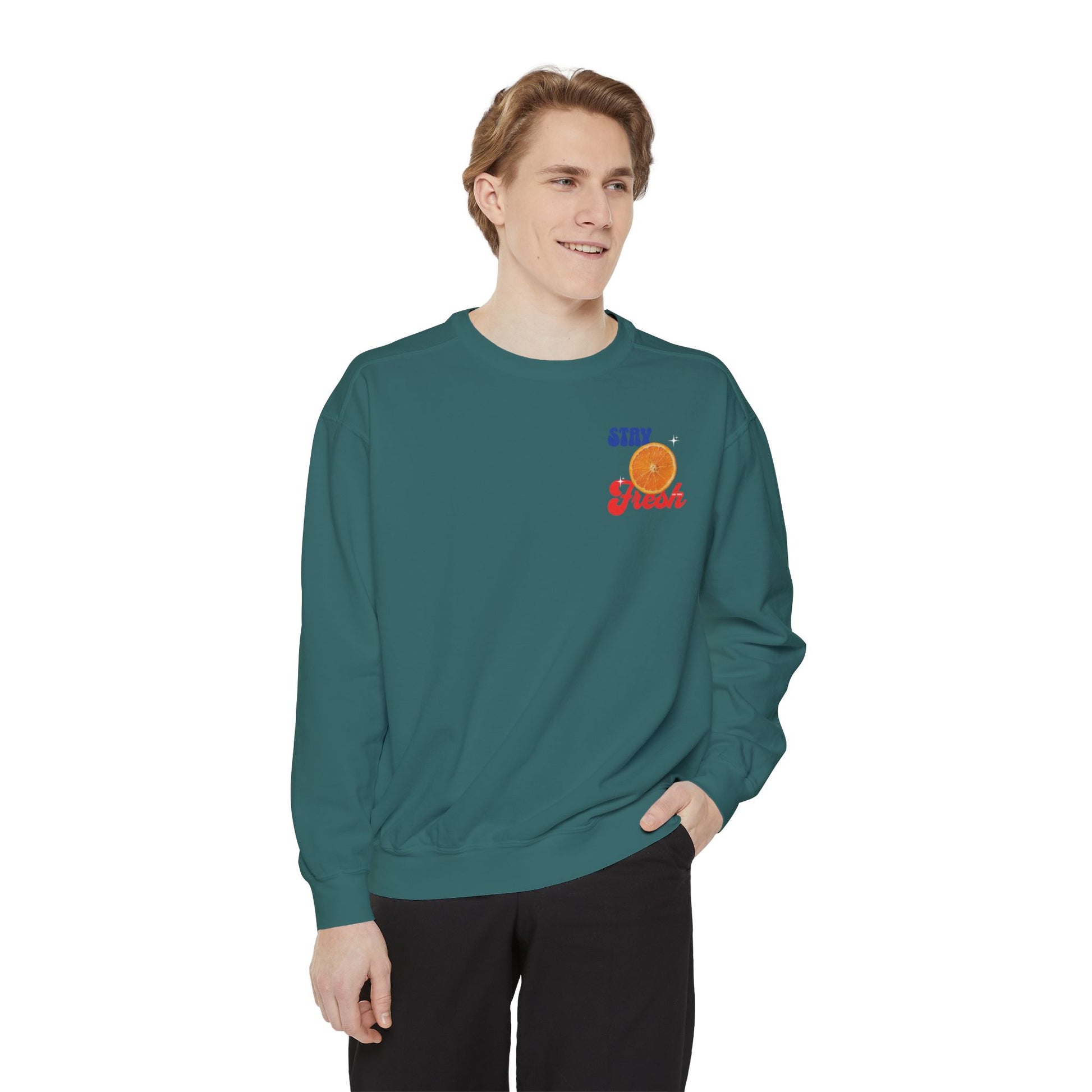 Stay Fresh Comfort Colors Sweatshirt - Deki's Variety Store