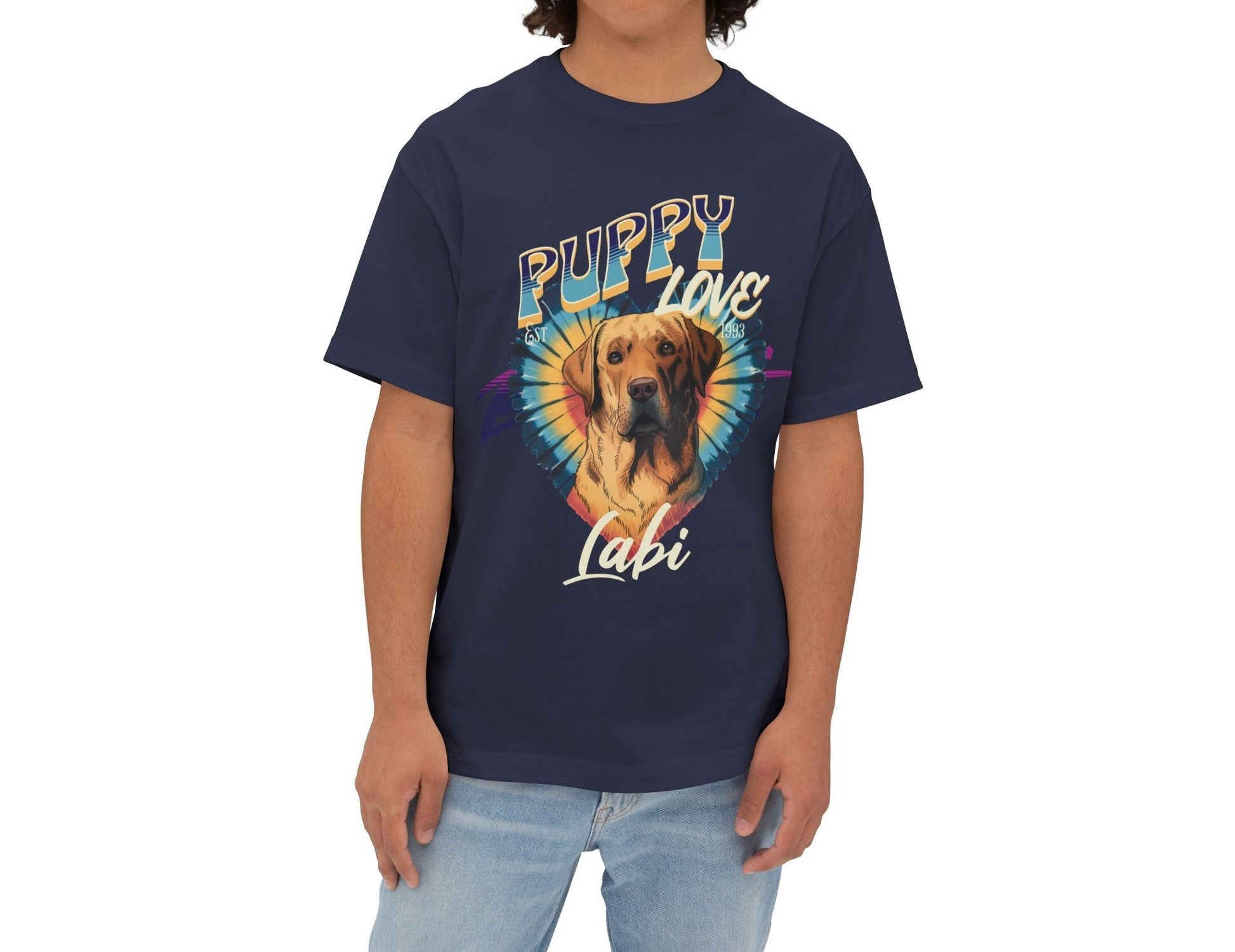 Labrador Retrievers Puppy Love Oversized Boxy T-Shirt - Deki's Variety Store