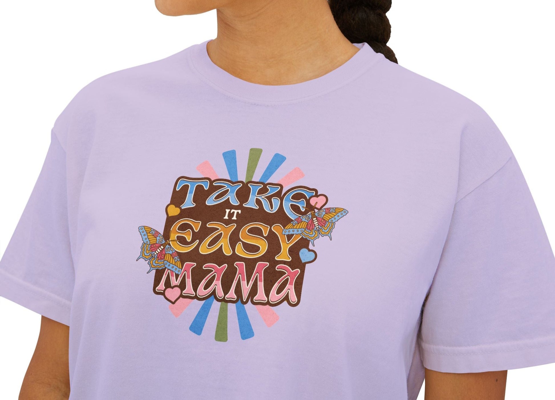 Take it Easy Mama Boxy T-shirt - Deki's Variety Store