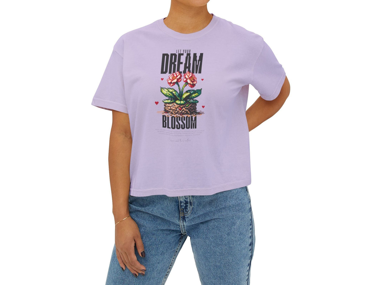 Let Your Dream Blossom Women's Boxy Tee - Deki's Variety Store