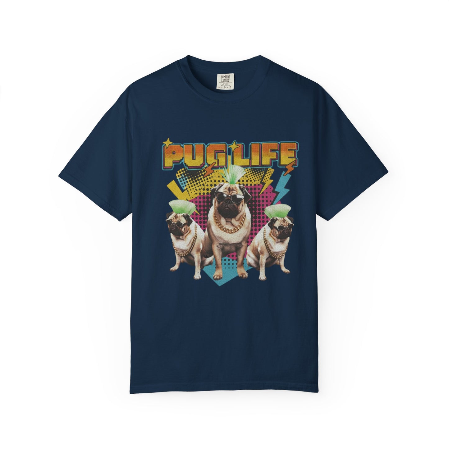 Vintage 90s Bootleg Rap Tee - Gangsta Pug Dogs Graphic T-Shirt - Deki's Variety Store