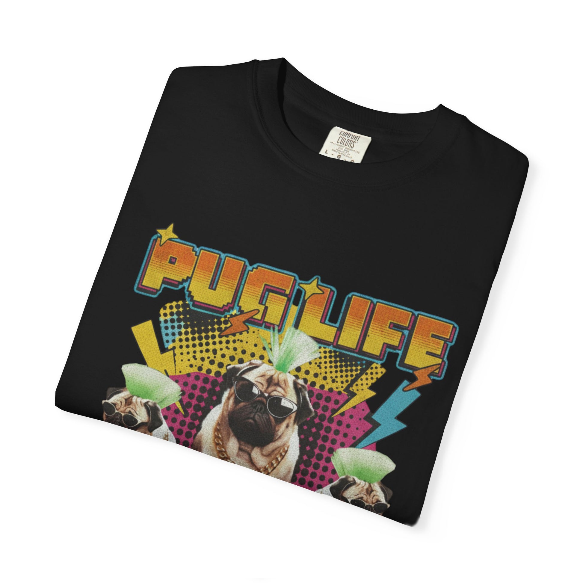 Vintage 90s Bootleg Rap Tee - Gangsta Pug Dogs Graphic T-Shirt - Deki's Variety Store