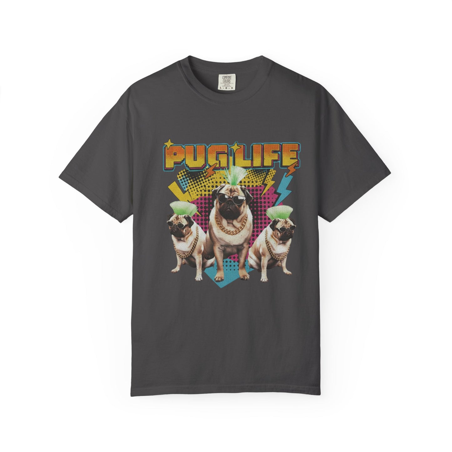 Vintage 90s Bootleg Rap Tee - Gangsta Pug Dogs Graphic T-Shirt - Deki's Variety Store