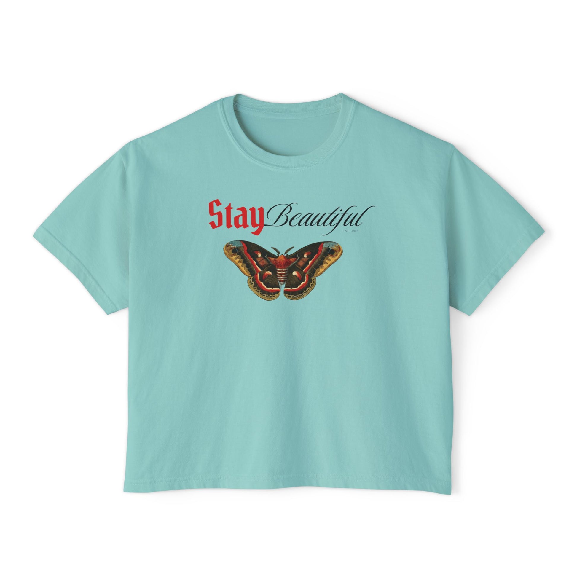 Stay Beautiful Women’s Boxy T-shirt - Celebrate Your Beauty - Deki's Variety Store