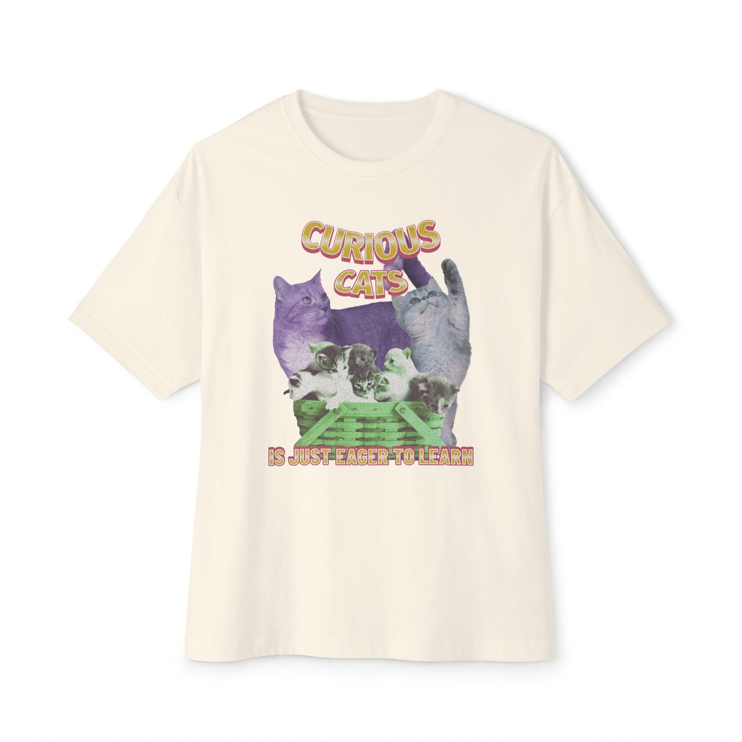 A Curious Cat Oversized Boxy Tee