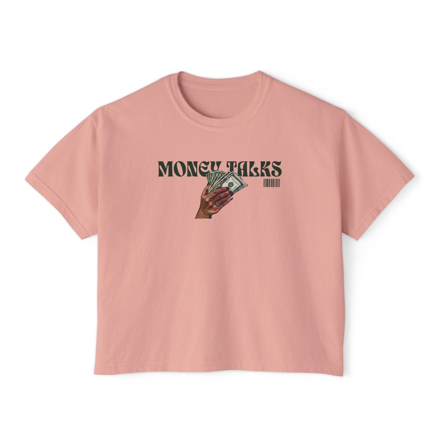 Money Talk Women's Boxy Tee - Deki's Variety Store