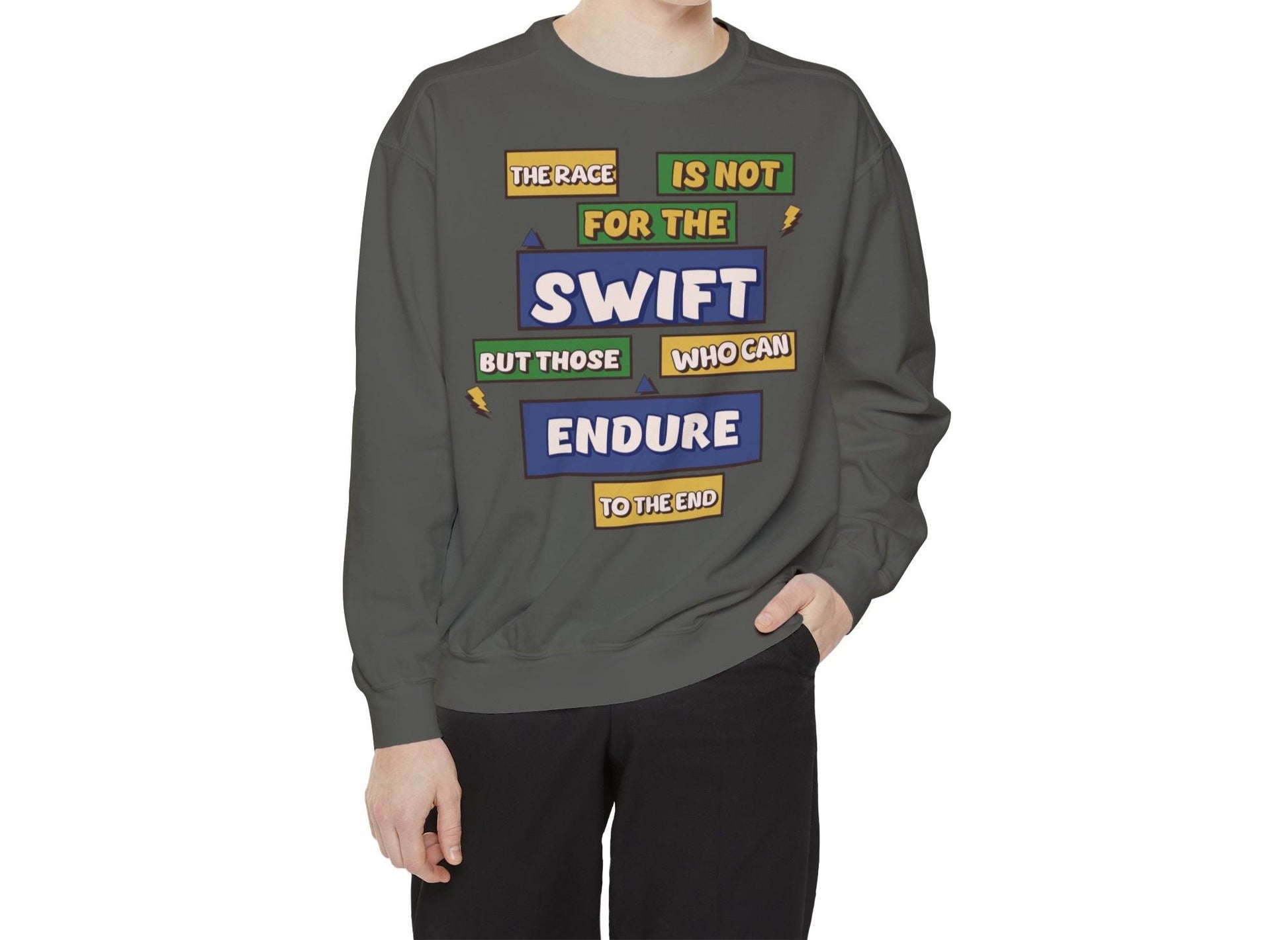 Endurance Sweatshirt: "The Race is Not for the Swift" - Deki's Variety Store