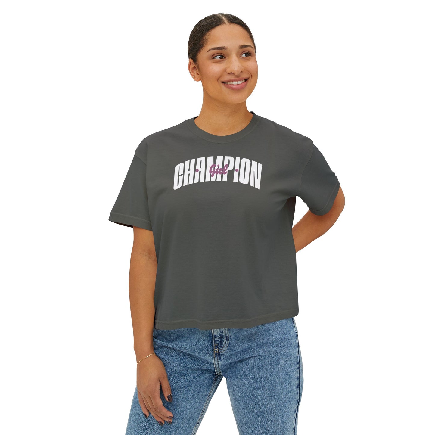 Champion Girl Racer Boxy Tee - Deki's Variety Store