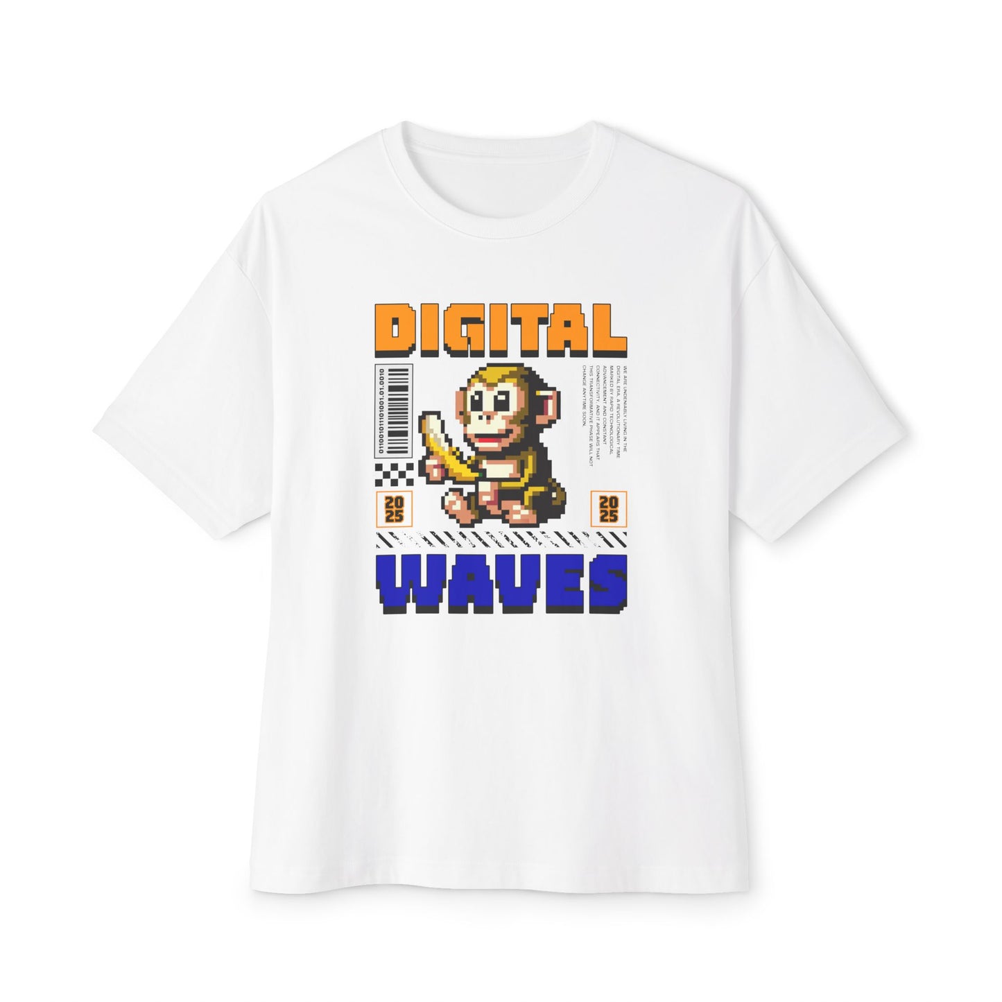 Digital Wave Oversized Boxy Tee - Deki's Variety Store