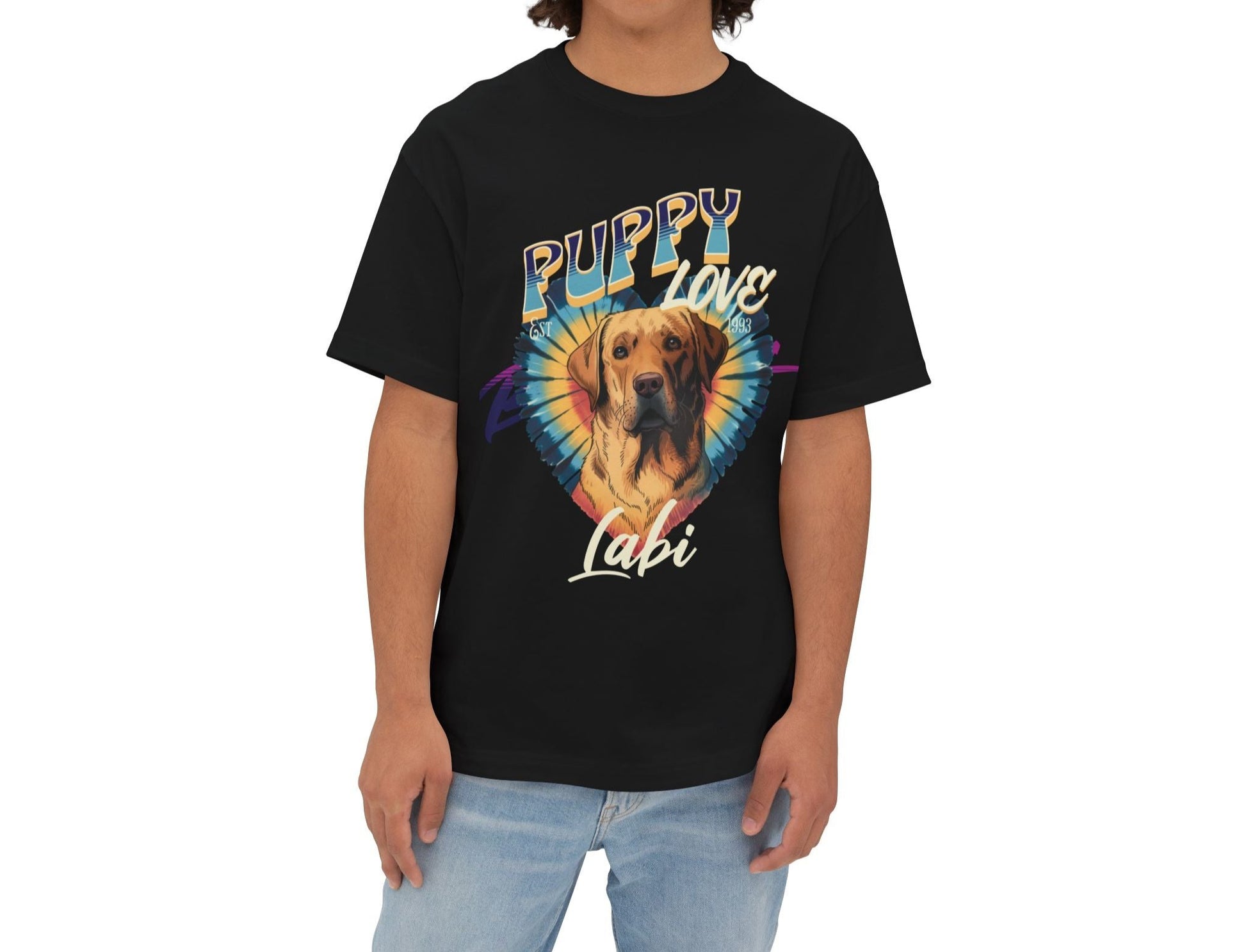 Labrador Retrievers Puppy Love Oversized Boxy T-Shirt - Deki's Variety Store