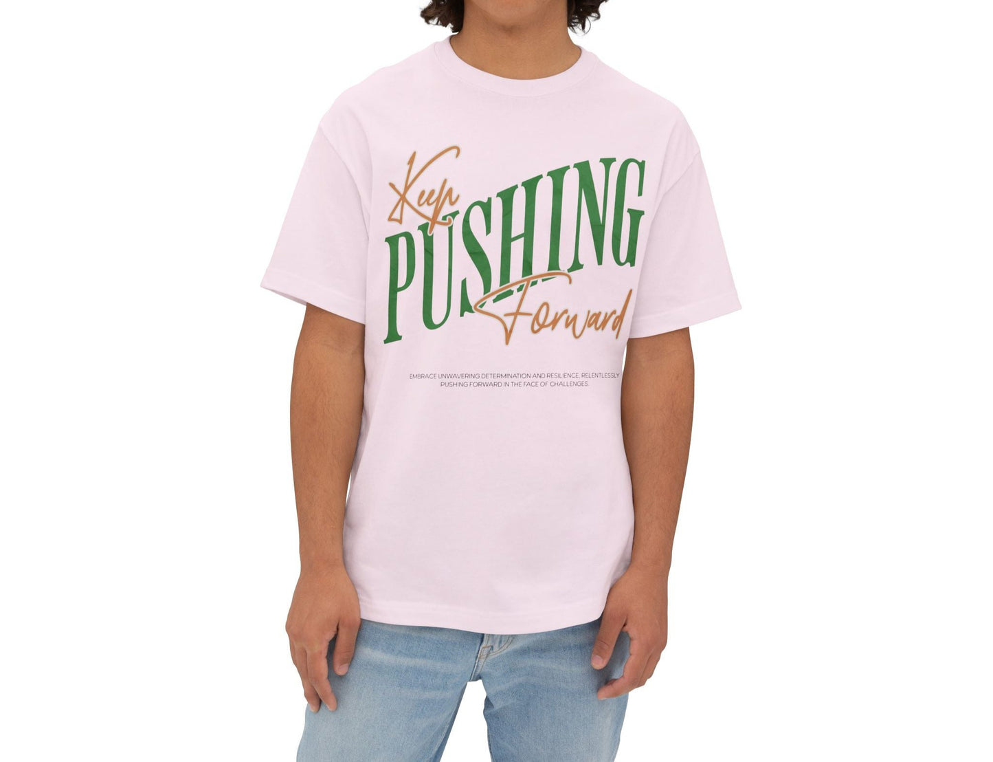 Keep Pushing Boxy T-shirt Oversized Boxy Tee - Deki's Variety Store