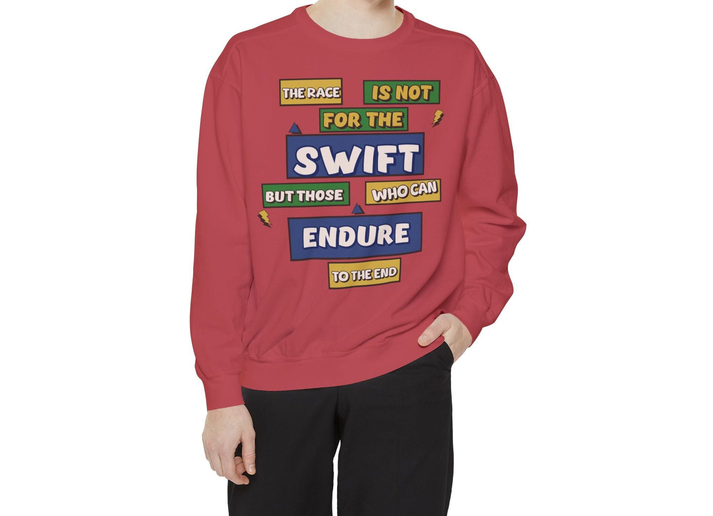 Endurance Sweatshirt: "The Race is Not for the Swift" - Deki's Variety Store