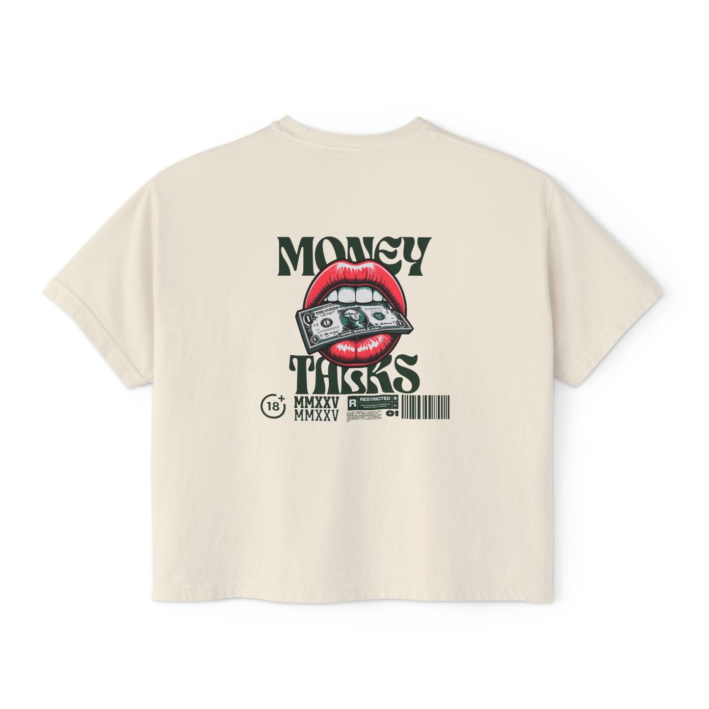 Money Talk Women's Boxy Tee - Deki's Variety Store