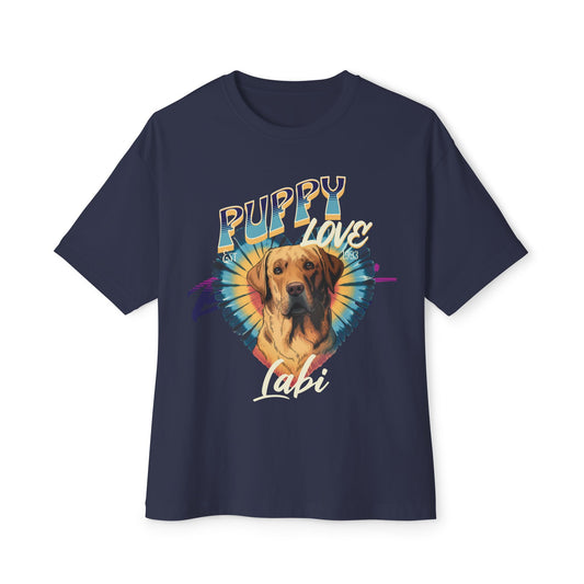 Labrador Retrievers Puppy Love Oversized Boxy T-Shirt - Deki's Variety Store